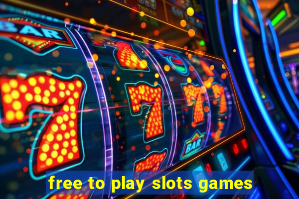 free to play slots games