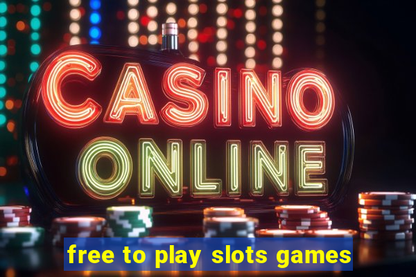 free to play slots games