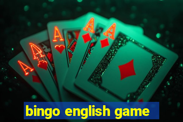 bingo english game