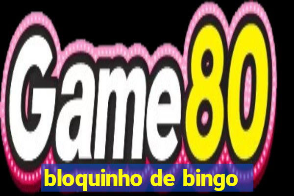 bloquinho de bingo