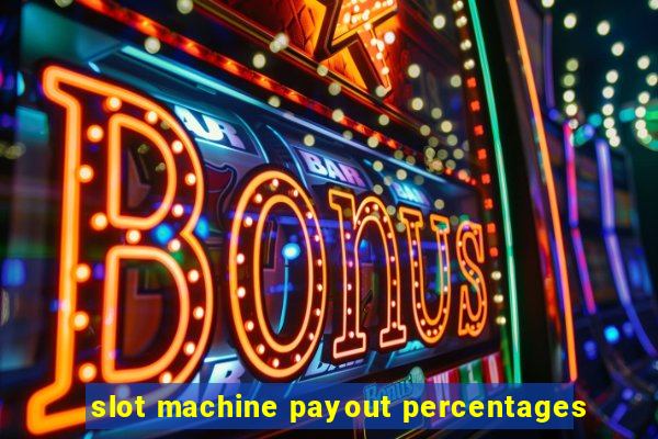 slot machine payout percentages