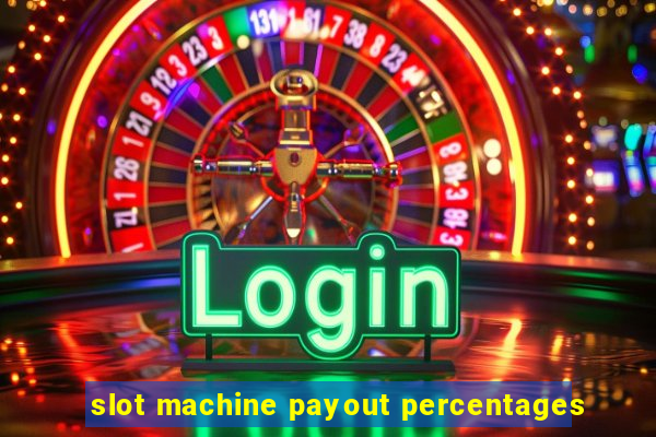 slot machine payout percentages