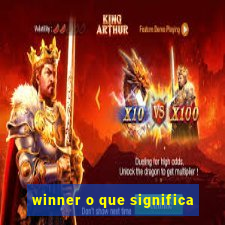 winner o que significa