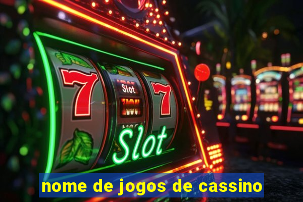 nome de jogos de cassino