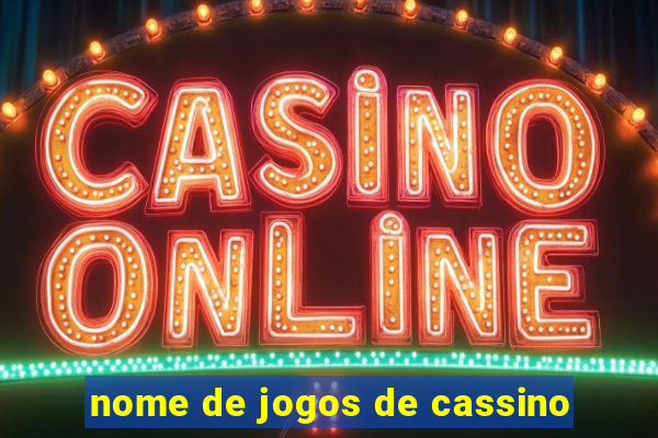 nome de jogos de cassino