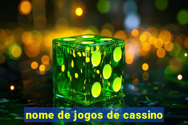 nome de jogos de cassino