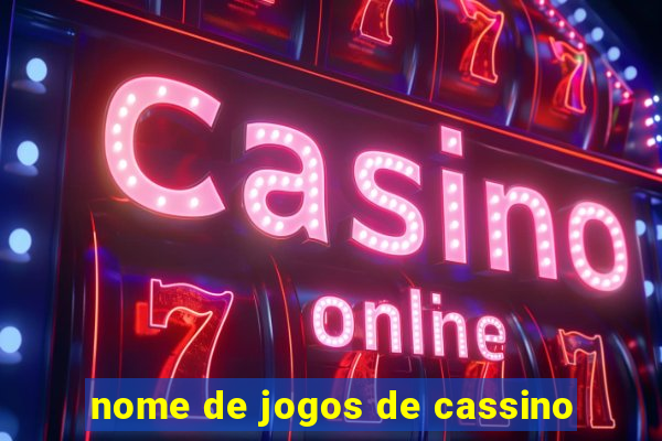 nome de jogos de cassino