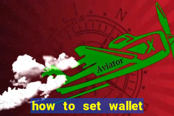 how to set wallet password in bingo plus