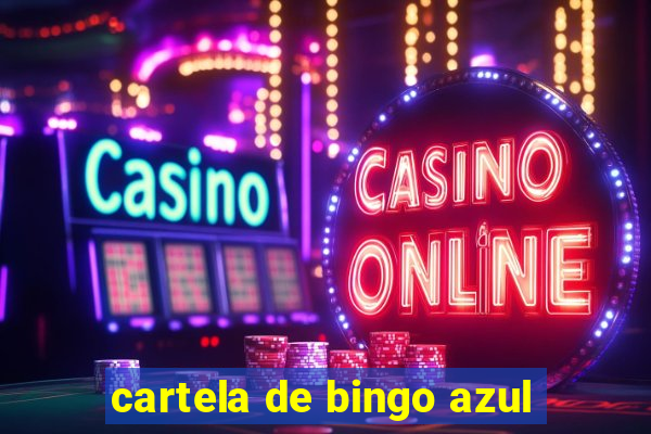 cartela de bingo azul