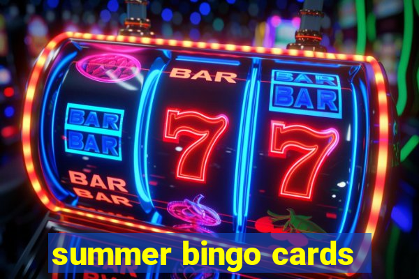 summer bingo cards