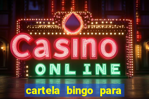 cartela bingo para cha de cozinha imprimir gratis