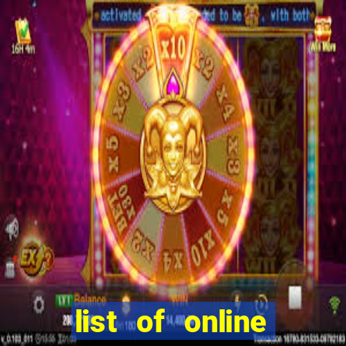 list of online slot sites