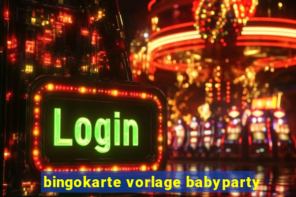 bingokarte vorlage babyparty