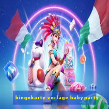 bingokarte vorlage babyparty