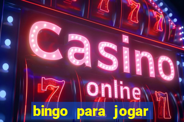 bingo para jogar com os amigos