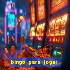 bingo para jogar com os amigos