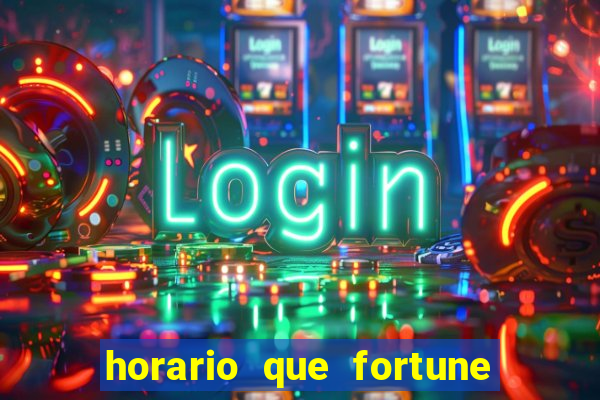 horario que fortune tiger paga