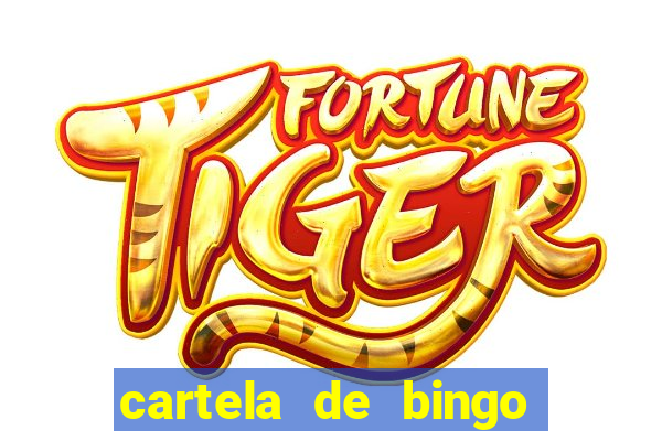 cartela de bingo pra imprimir