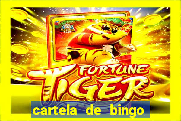 cartela de bingo pra imprimir