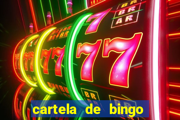 cartela de bingo pra imprimir