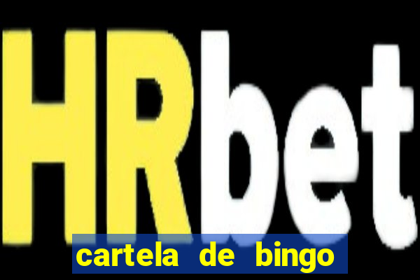 cartela de bingo pra imprimir