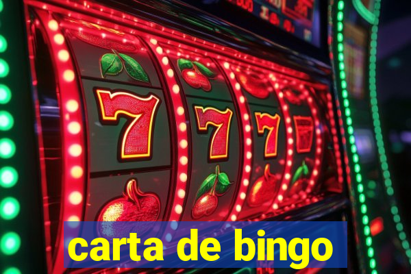 carta de bingo