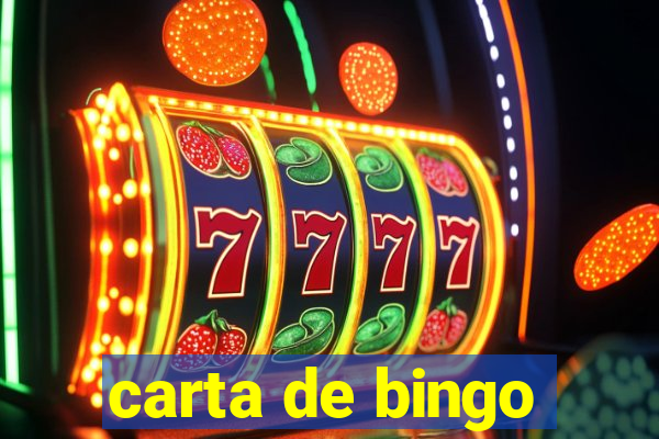 carta de bingo