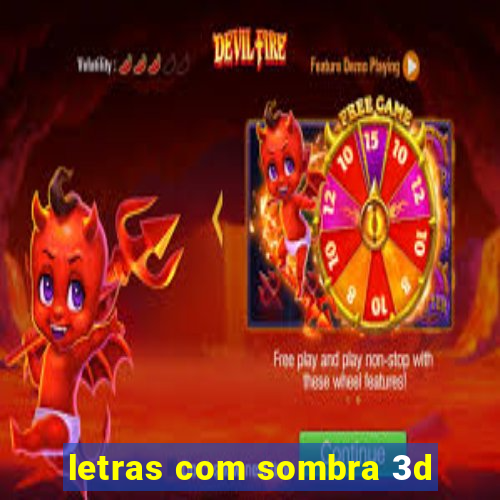 letras com sombra 3d