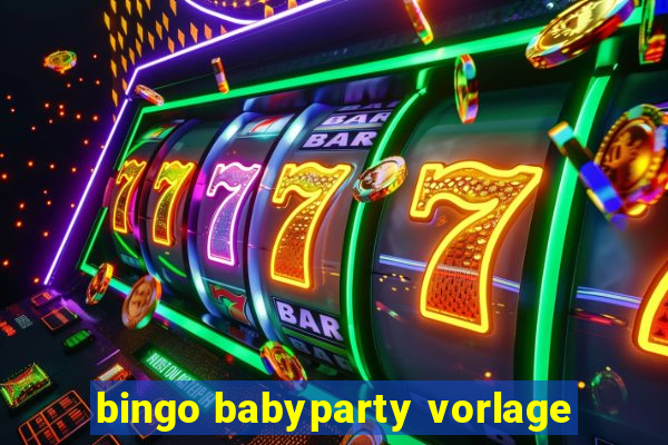 bingo babyparty vorlage