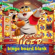 bingo board blank