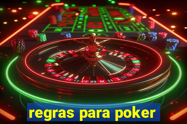 regras para poker