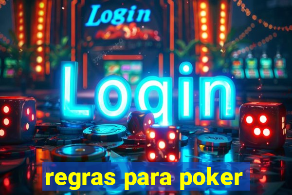 regras para poker