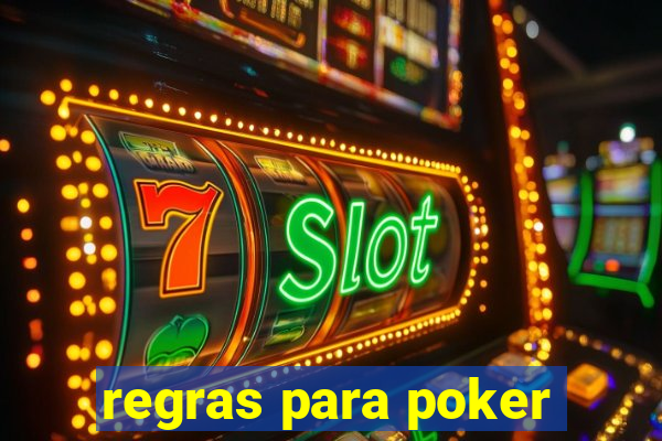 regras para poker