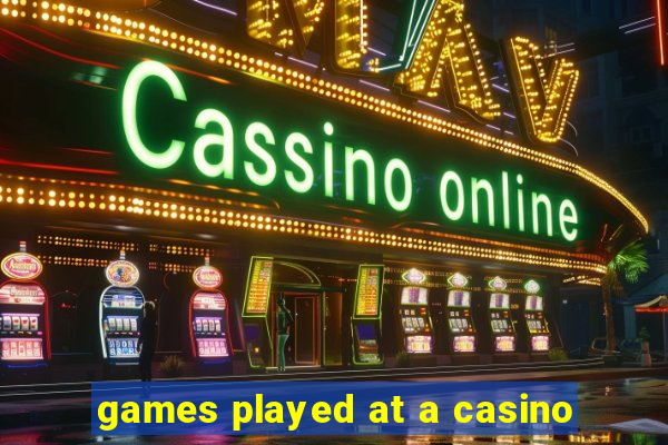 games played at a casino