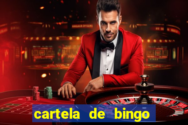 cartela de bingo para preencher