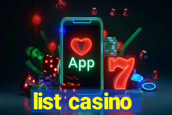 list casino