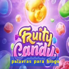 palavras para bingo cha de bebe