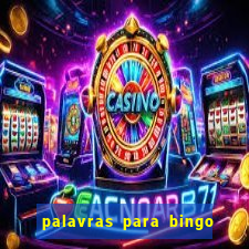 palavras para bingo cha de bebe