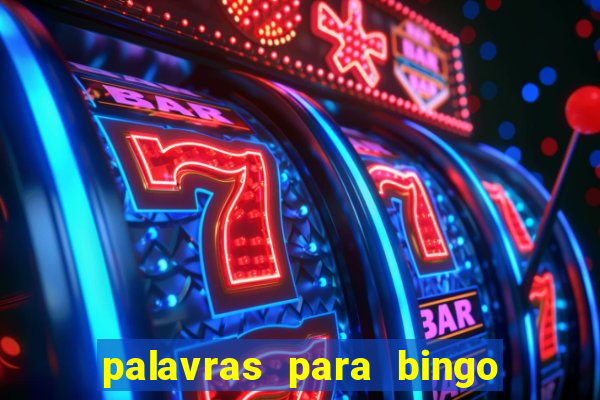 palavras para bingo cha de bebe