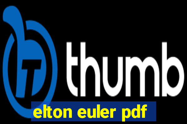 elton euler pdf