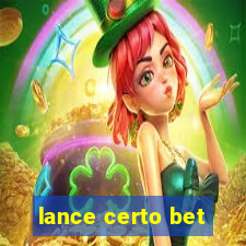 lance certo bet