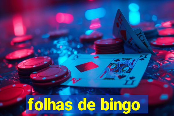 folhas de bingo