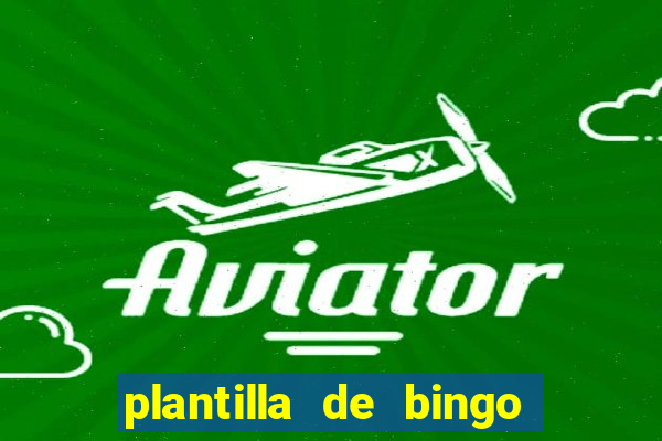 plantilla de bingo para editar