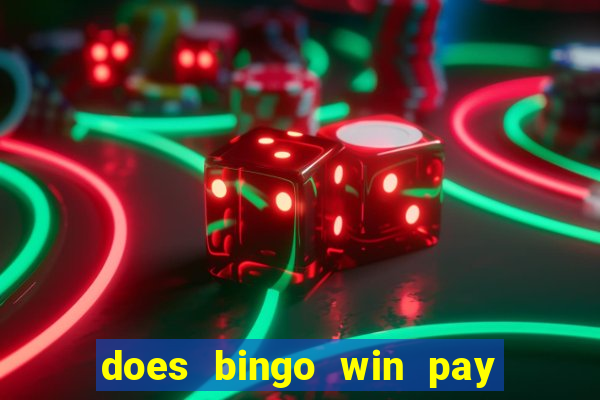 does bingo win pay real money