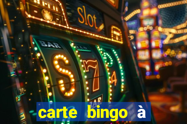 carte bingo à imprimer gratuit