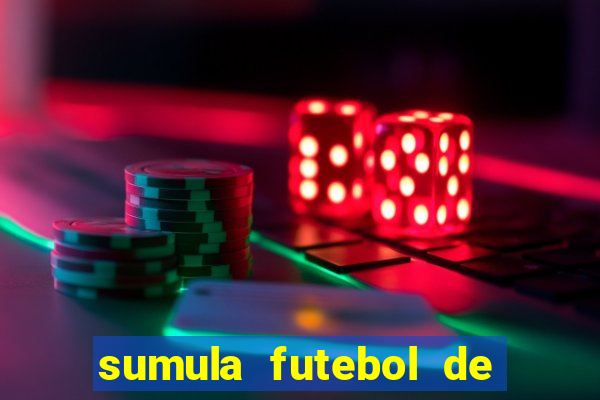 sumula futebol de campo word