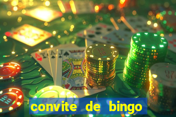 convite de bingo para editar