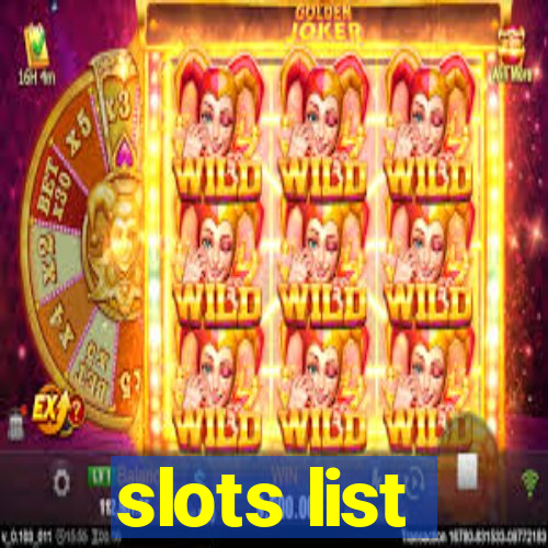 slots list