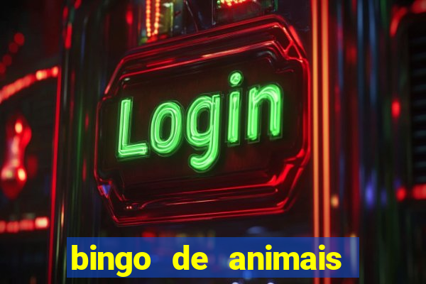 bingo de animais para educa??o infantil