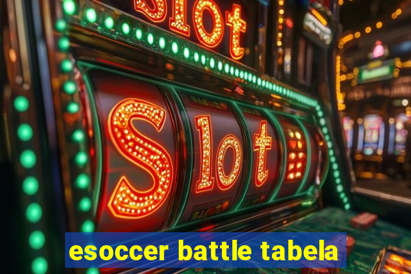 esoccer battle tabela